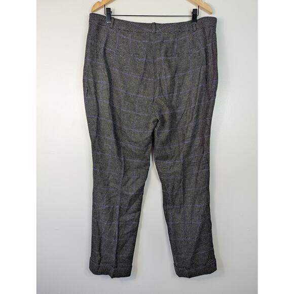 Lauren Ralph Lauren Wool Blend Window Pane Pattern High Rise Pant - Picture 5 of 8